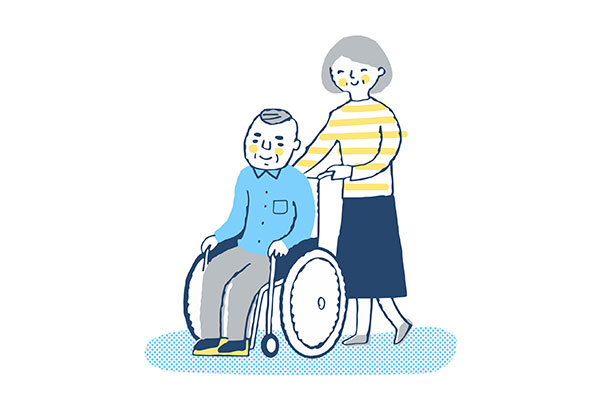 車いすにのるおじいちゃん